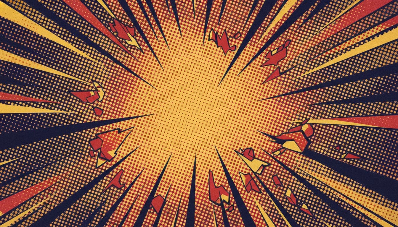 Abstract comic-style hero background