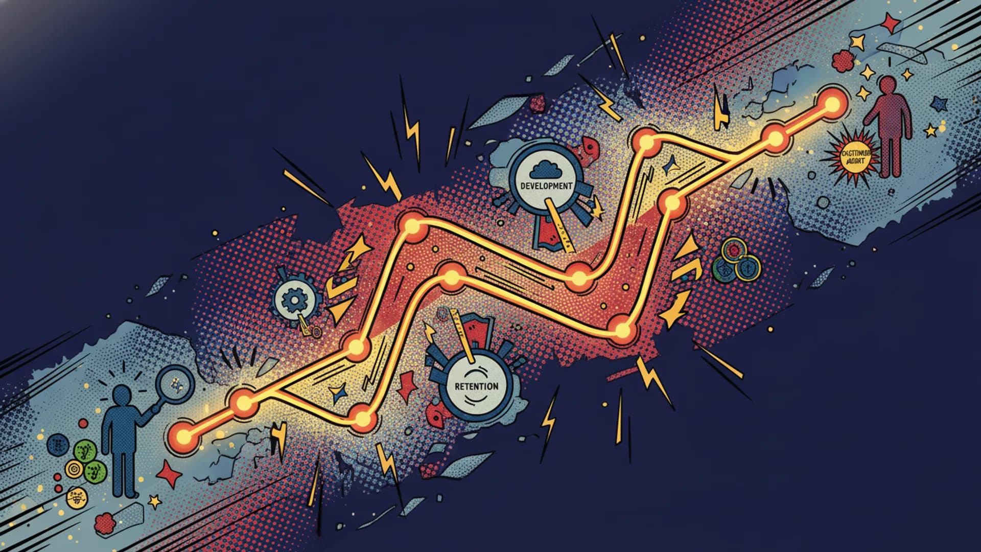 Abstract comic-style hero background