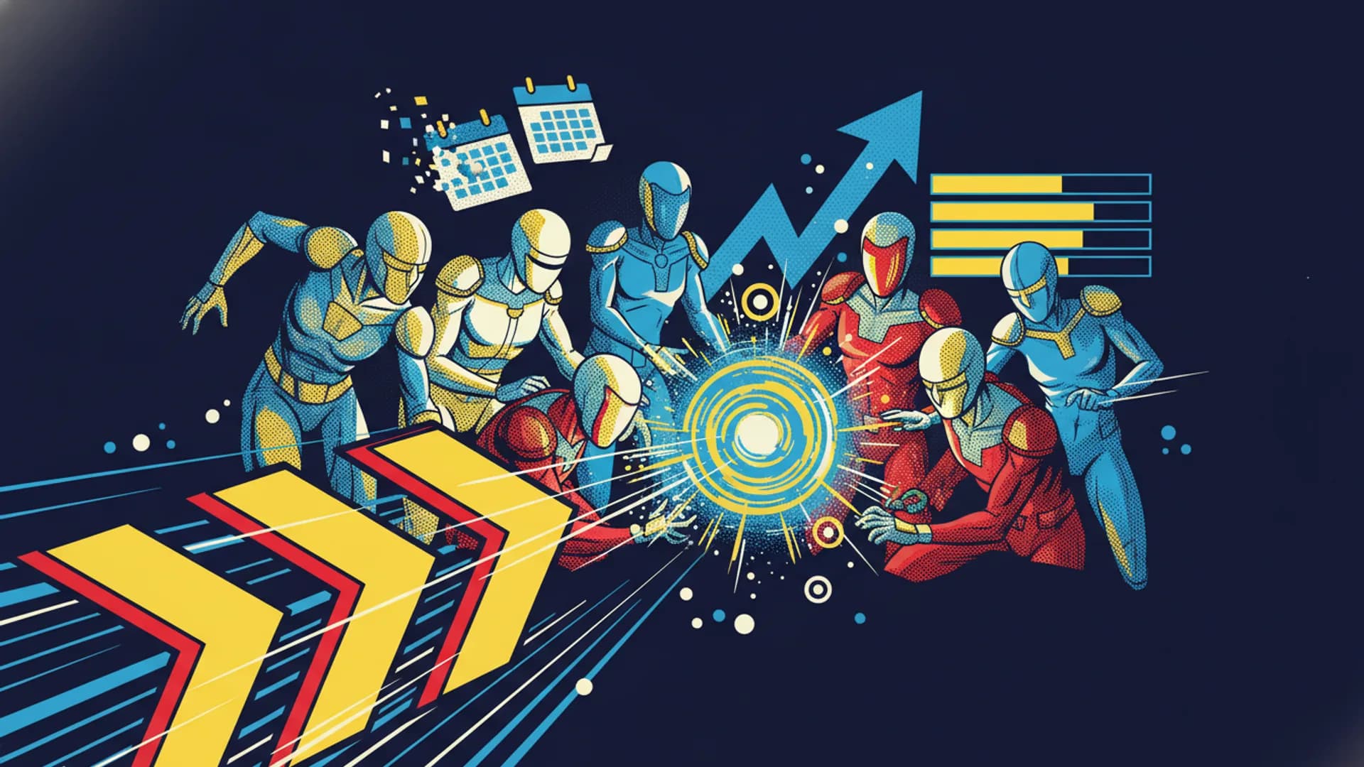 Abstract comic-style hero background
