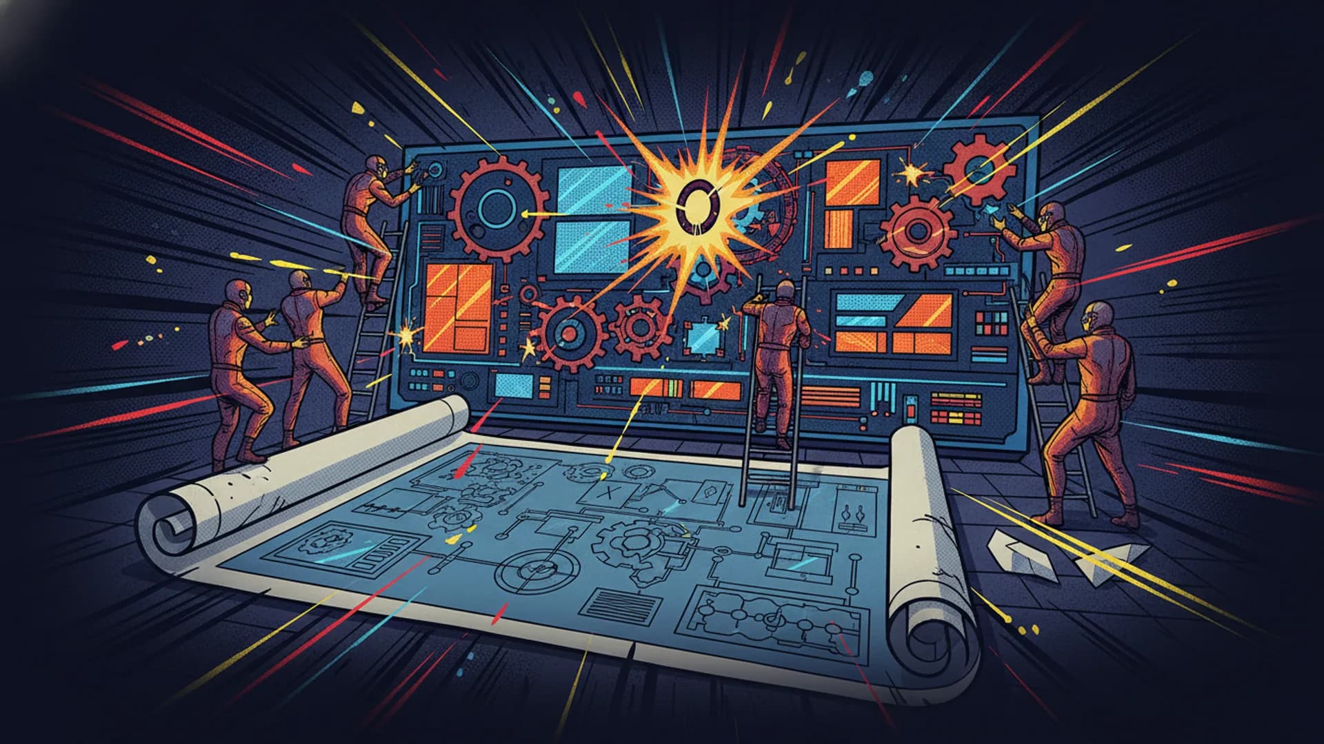 Abstract comic-style hero background