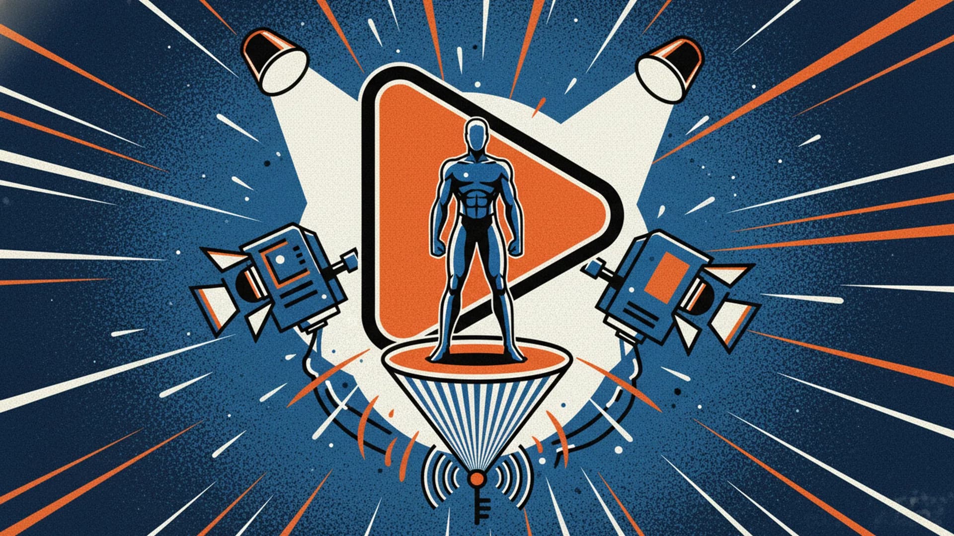 Abstract comic-style hero background